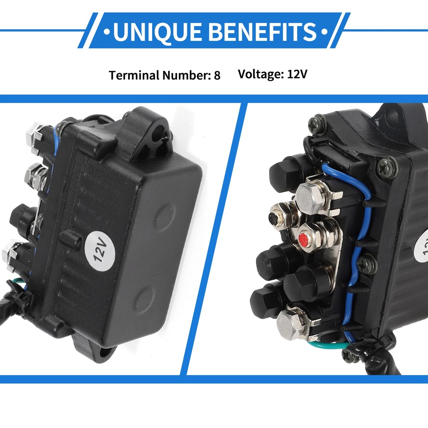 Trim Solenoid Relay 12V 8 Terminal for Yamaha 4 Stroke Engine