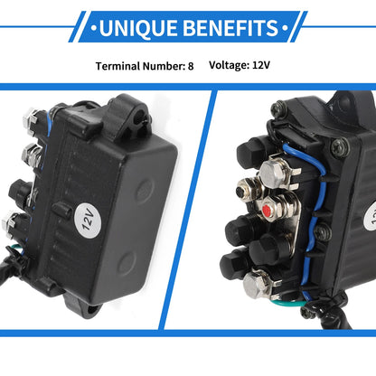 Trim Solenoid Relay 12V 8 Terminal for Yamaha 4 Stroke Engine