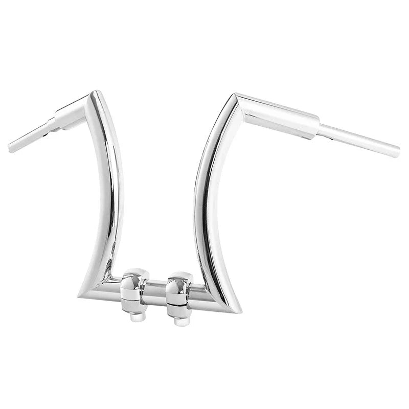 16" Chrome Rise 2" Hanger Handlebar with Risers for Harley Softail