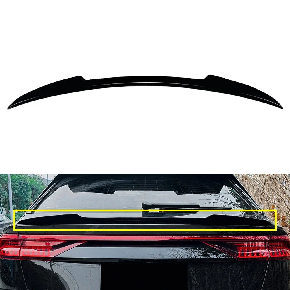ABS Glossy Black Rear Trunk Spoiler Wing for Audi Q8 SQ8 (2019-2024)