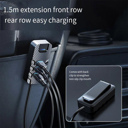 6-Port USB Car Charger 66W Quick Charge 3.0 & PD