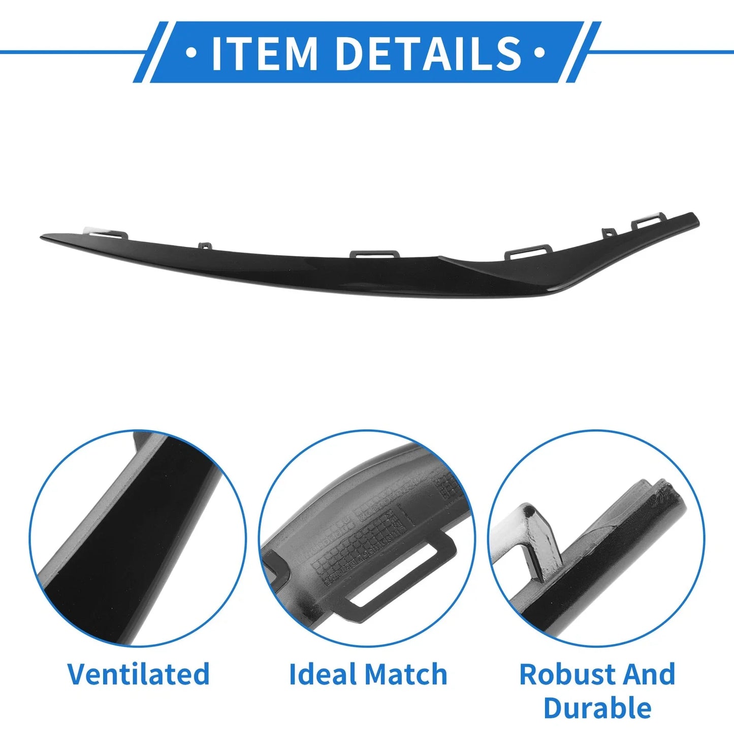 Front Right Bumper Grille Trim for Mercedes-Benz W117 CLA (2017-2019)