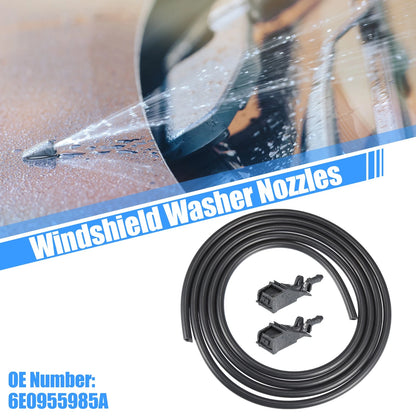 Set of 1 Windshield Washer Nozzle with 2m Hose for VW Jetta (No. 6E0955985A)