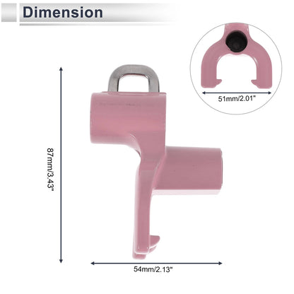 Set of 1 Double-Fork Metal Motorcycle Hanging Hook - Light Pink