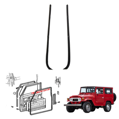 Front Door Glass Inner Weatherstrip for Toyota Land Cruiser BJ46 FJ43 HJ45