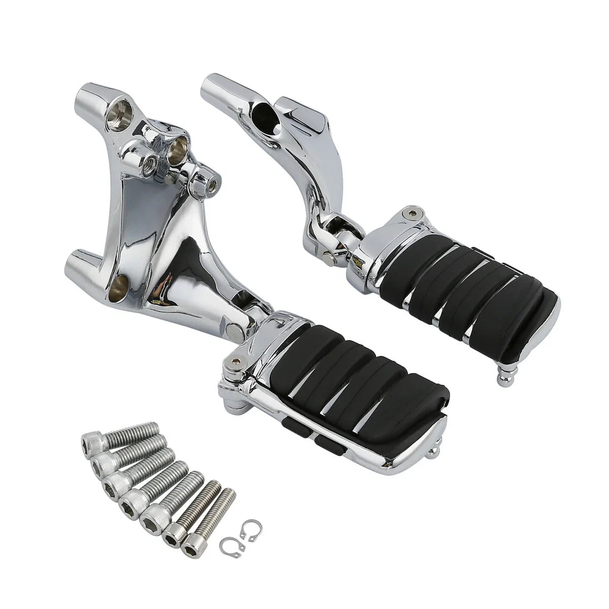 Chrome Passenger Foot Pegs Mount Bracket for Harley Sportster 883 1200 (14-22)