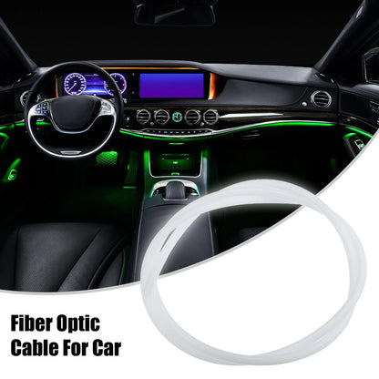 Glow Optic Fiber Cable for Car Light Decoration (1m, Milky White)