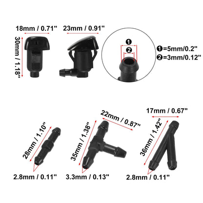 Front Windshield Washer Nozzles Kit for Jeep Grand Cherokee WK2 (2011–2021) 68260443AA
