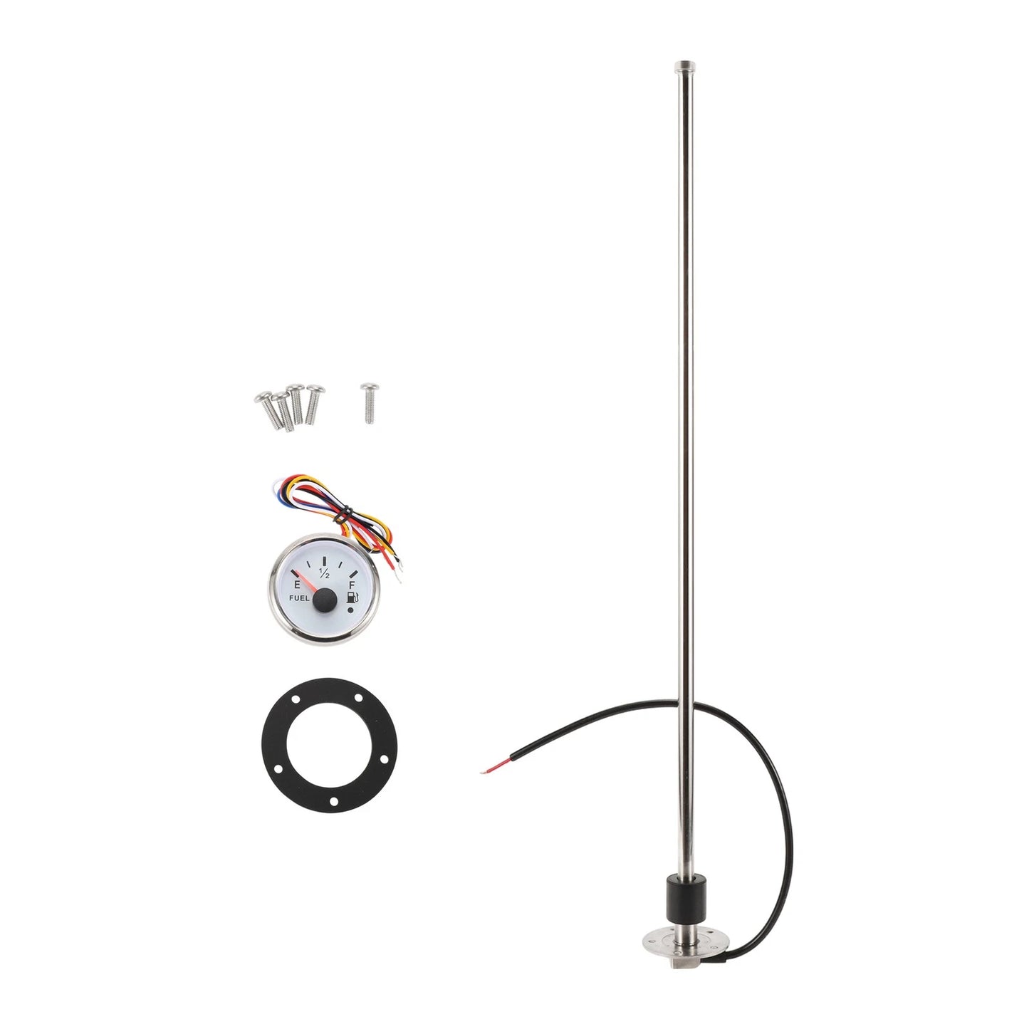 Fuel Sending Unit and Gauge Kit 0-190 Ohm for Boat Car Truck (0-190)