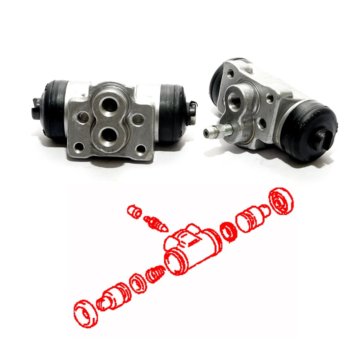 Set of 2 Rear Wheel Brake Cylinders for Mitsubishi Triton L200 (KA4T KB9T)