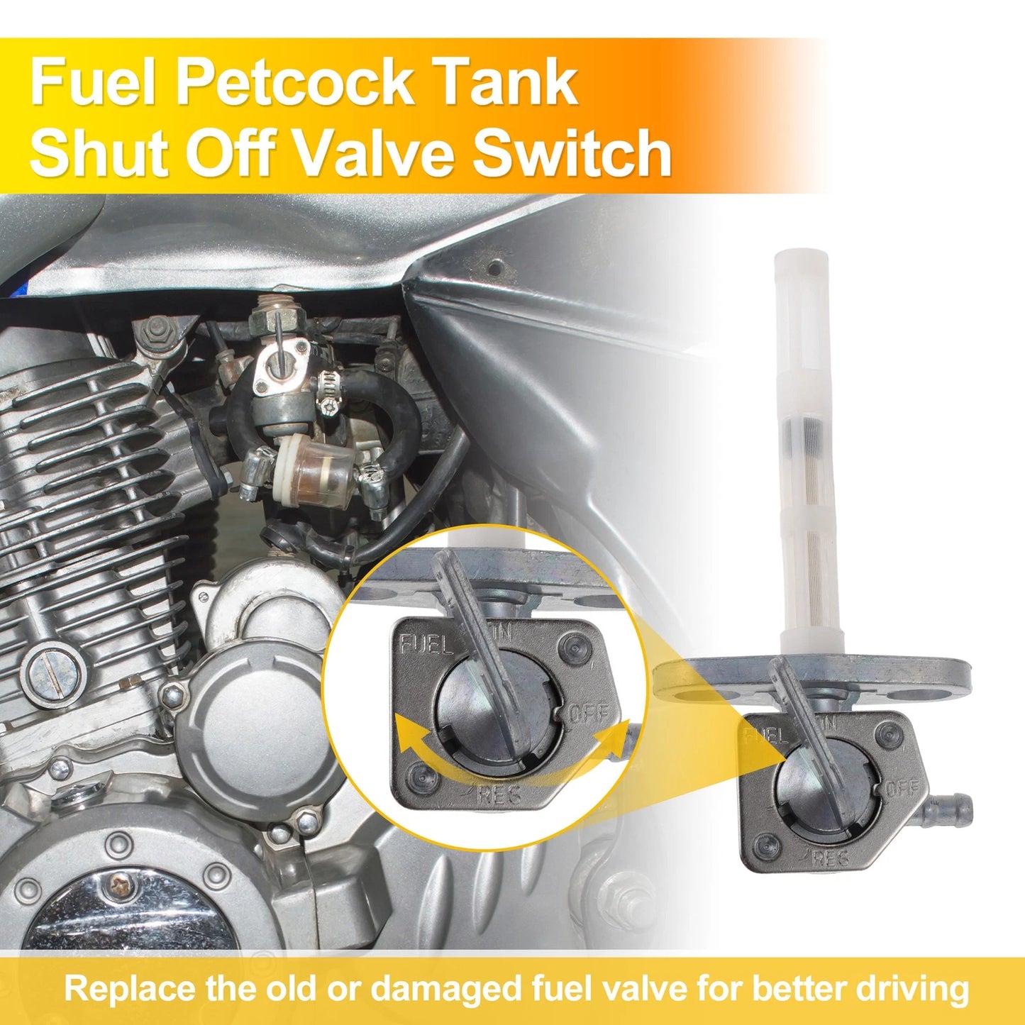 Fuel Valve Petcock Gas Tank Switch for Honda XR50R (2000–2003) No.16950-GCF-671
