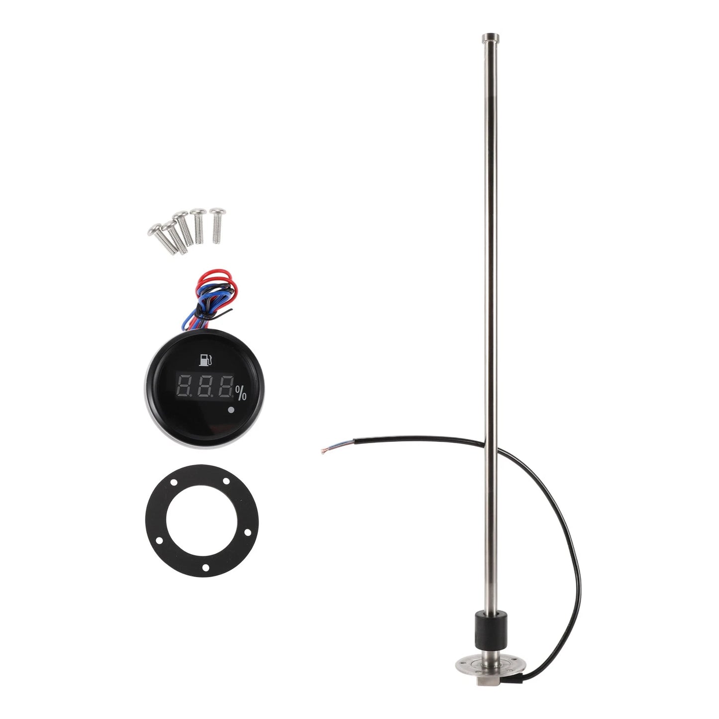 Fuel Sending Unit and Gauge Kit 0-190 Ohm 610mm for Boat Car