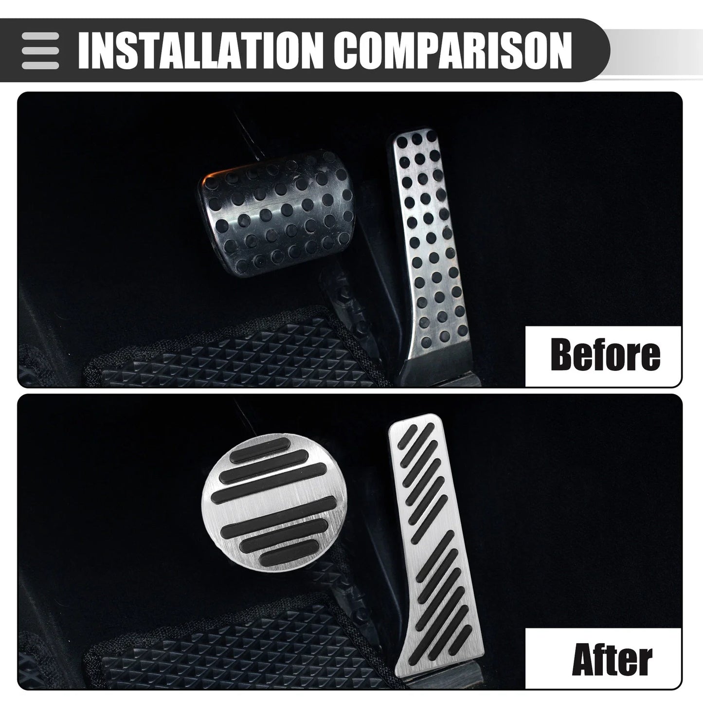Brake & Accelerator Pedal Covers for Mercedes Benz Smart Fortwo (2009-2014)