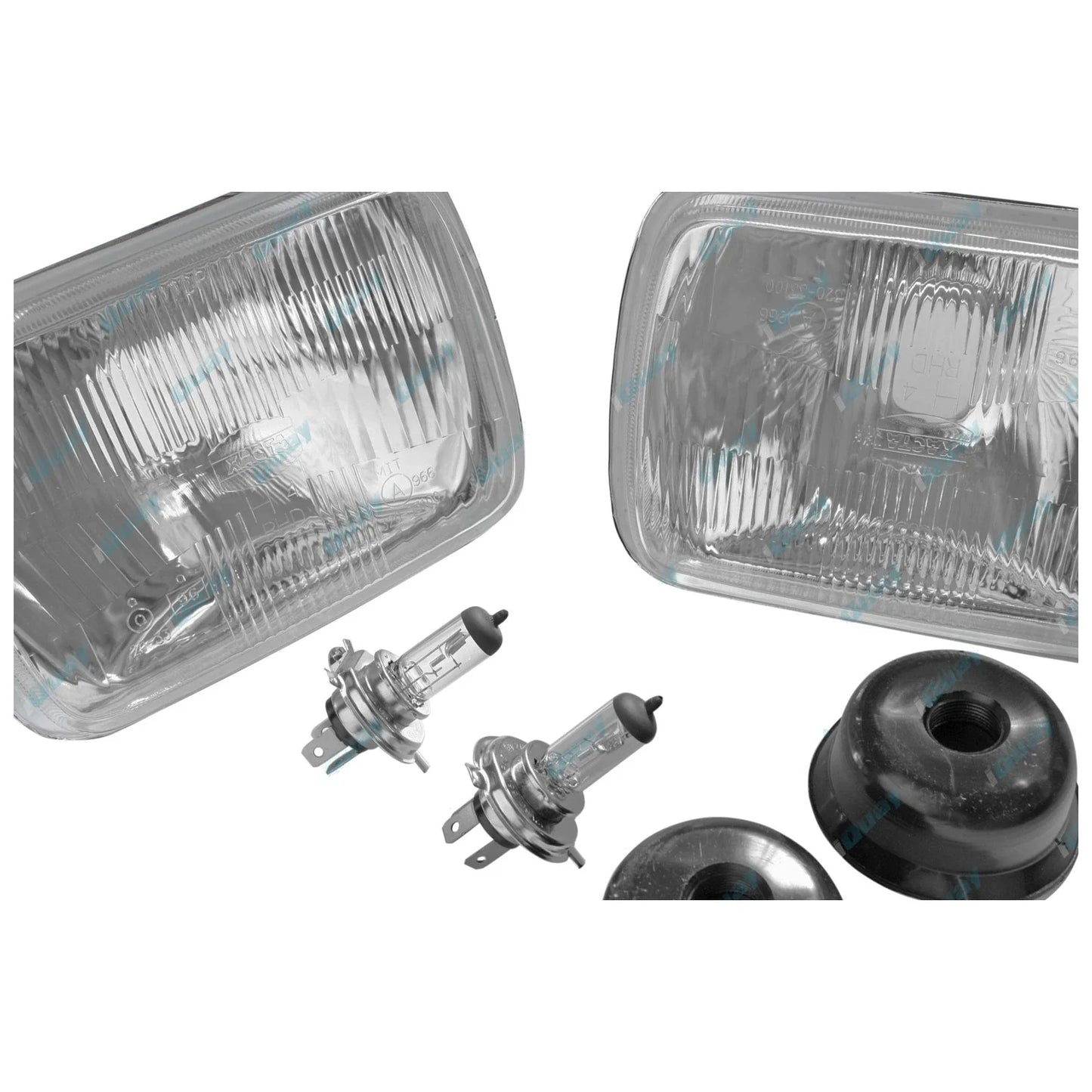 LH+RH Universal Headlights Pair w/Globes for Toyota Hilux/Hiace 1983-2005 LH=RH