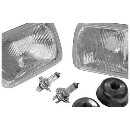 LH+RH Universal Headlights Pair w/Globes for Toyota Hilux/Hiace 1983-2005 LH=RH