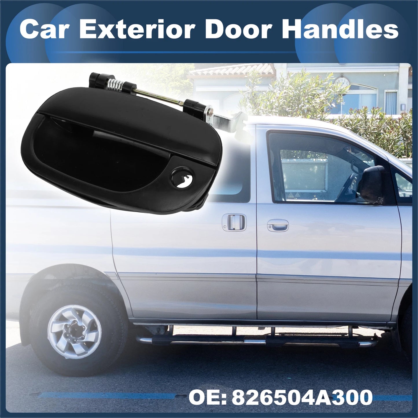 Front Left Door Handle for Hyundai H1 Starex (1998–2007) Black
