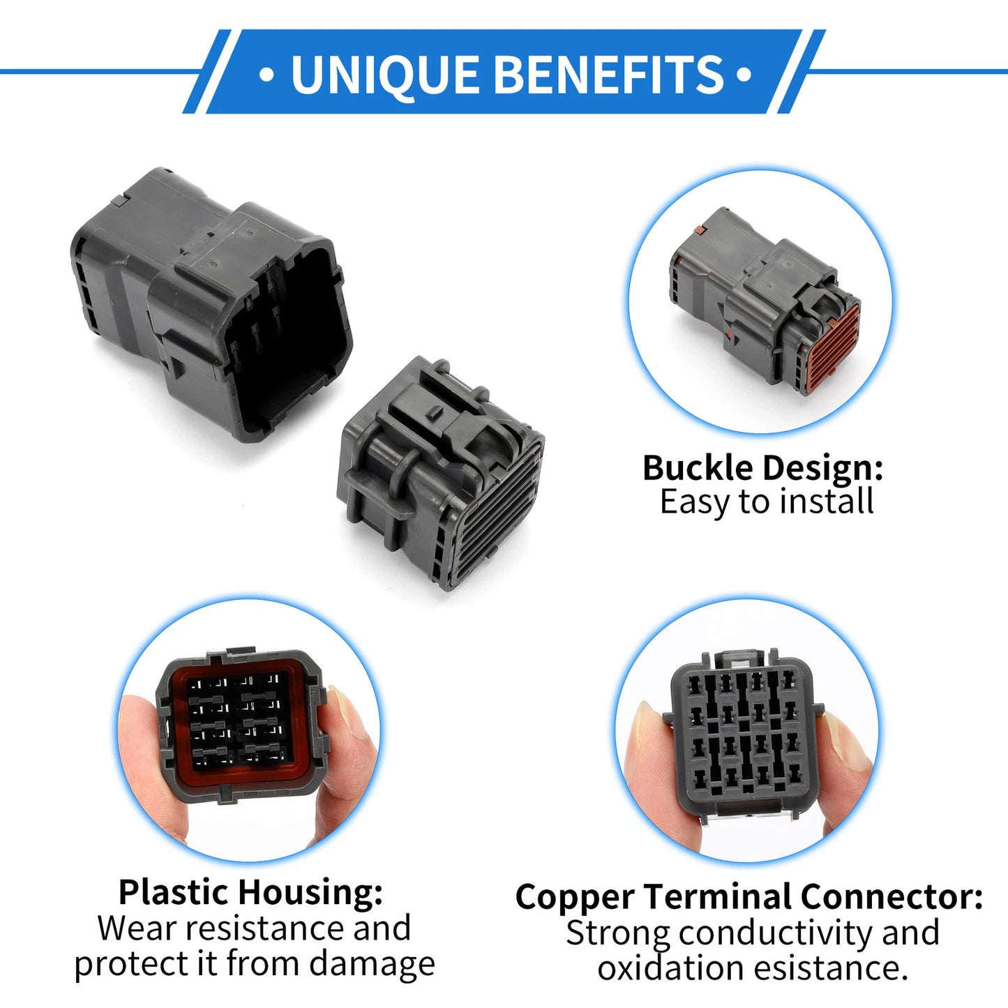 16 Pin Wiring Harness Connector Plug for Hyundai (2010–2020)