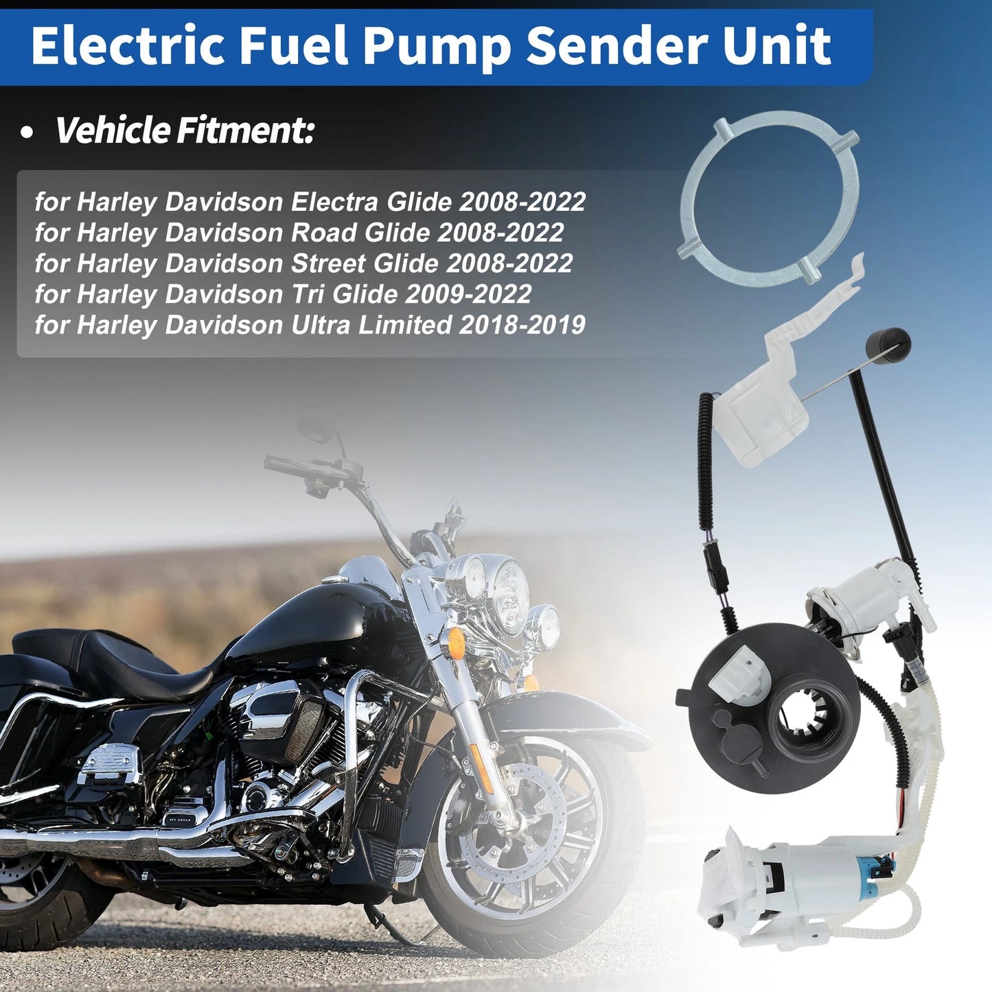 Fuel Pump Module Assembly for Harley Davidson Electra Road Glide (2008–2022)