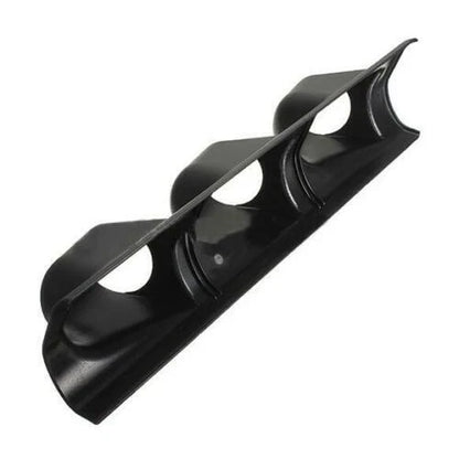 A-Pillar Pod 3 x Triple Gauge Holder for Car 52mm Bendable Black