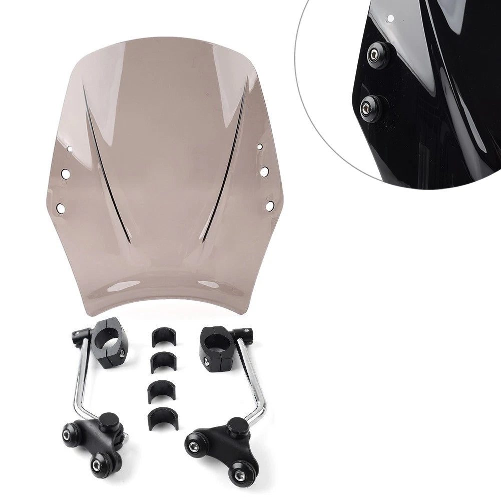 Adjustable Motorcycle Clip-On Windshield Extension Air Deflector