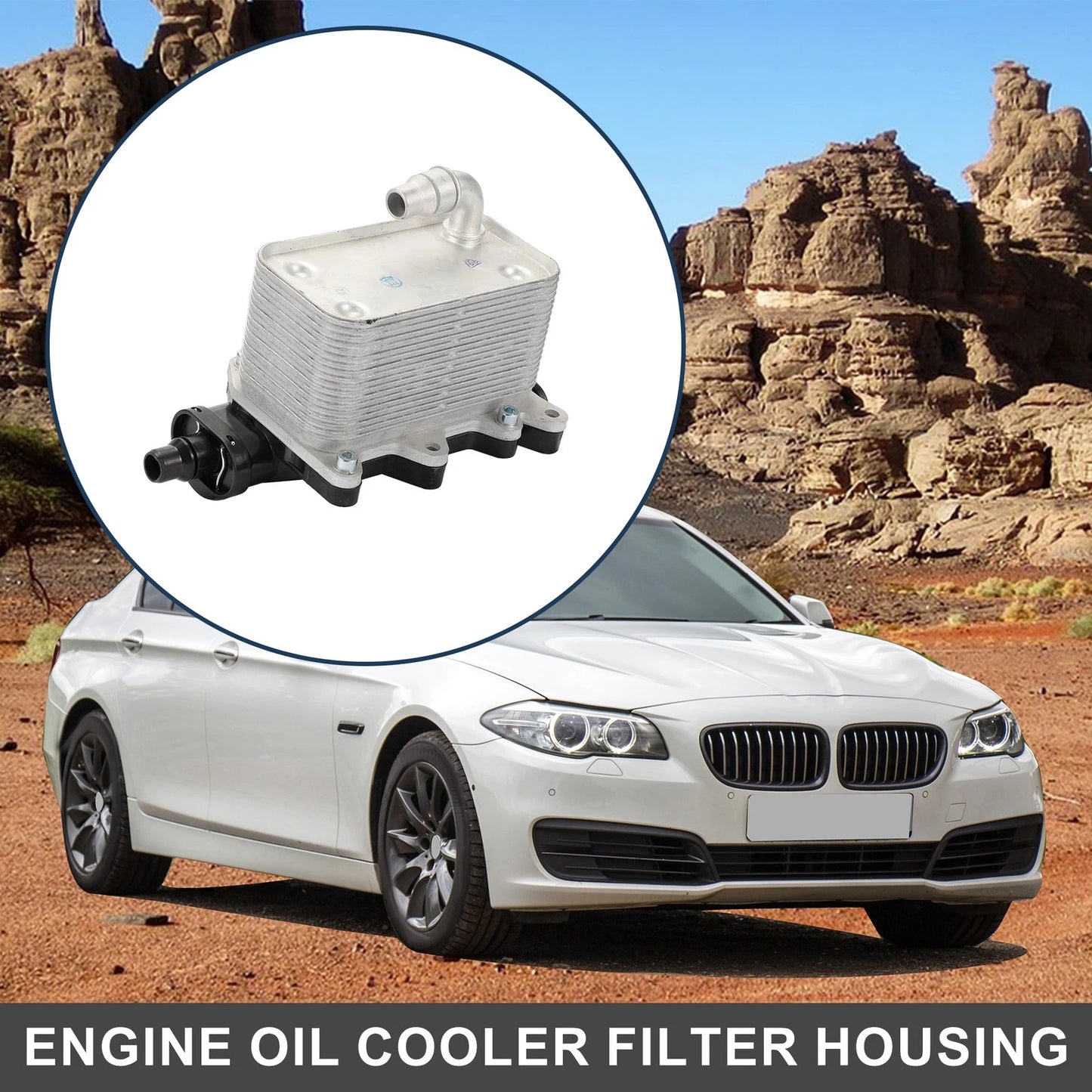 Engine Oil Cooler Filter Housing for BMW 5 6 7 Series (No. 17217803830)