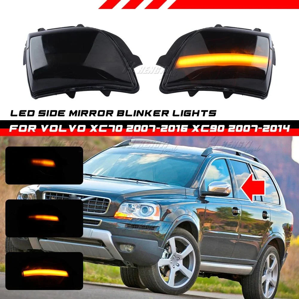 Dynamic LED Turn Signal Mirror Light for Volvo XC70 XC90 (2006–2015)