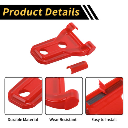 1 Pair Engine Hood Hinge Cover for Jeep Wrangler JL JLU (2018–2024) Red Plastic