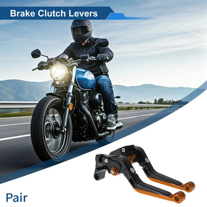 Adjustable Brake Clutch Lever for Honda CBR600RR (2007–2016) Black Orange