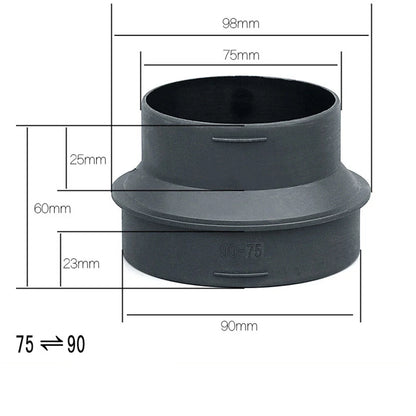 75mm - 90mm Parking Heater Air Pipe Reducer Adapter for Car