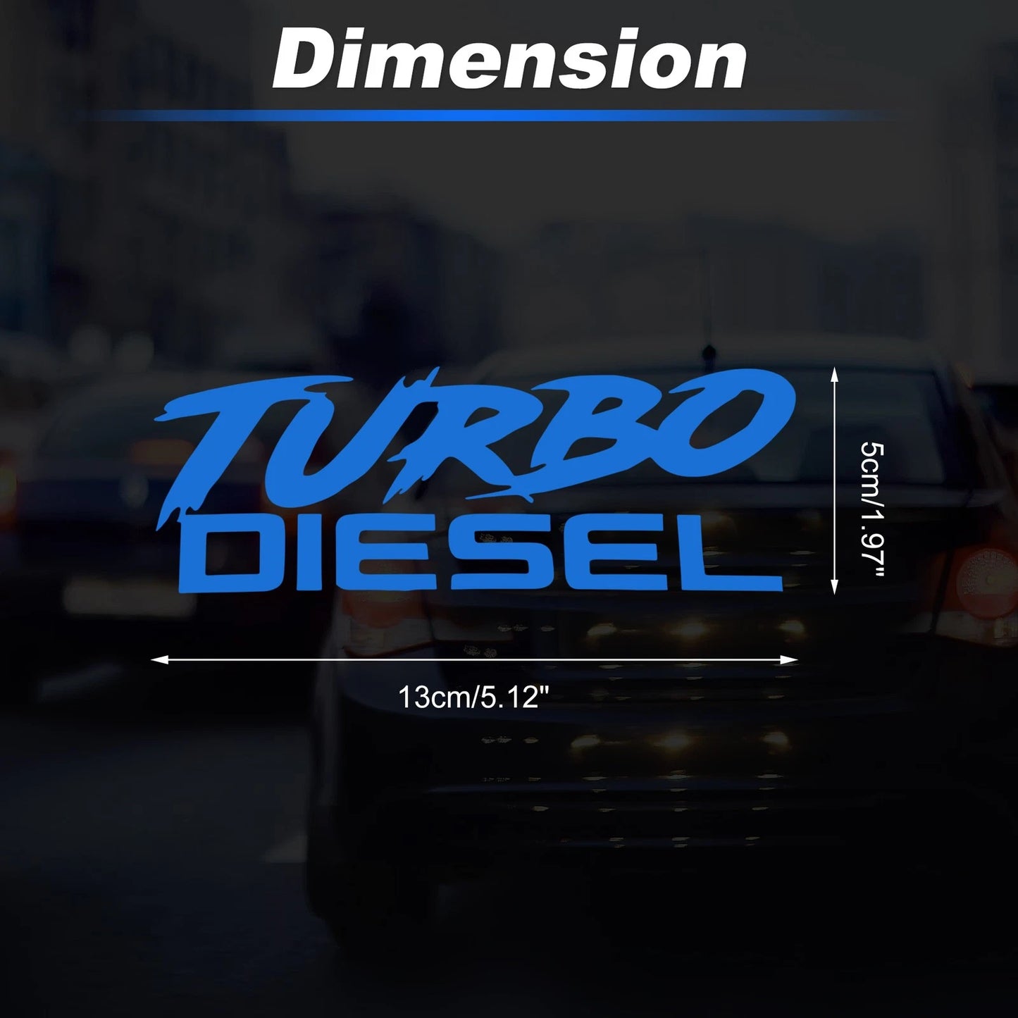 Reflective Bumper Decal for Turbo Diesel