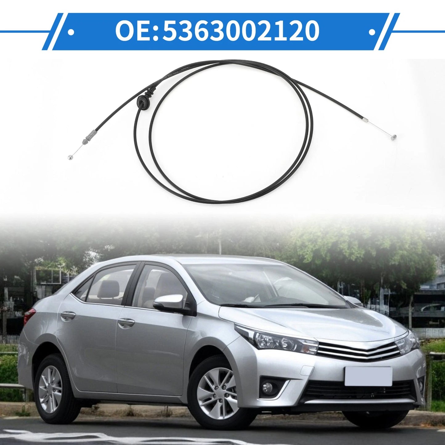 Hood Release Cable No.5363002120 for Toyota Corolla (2004–2017)