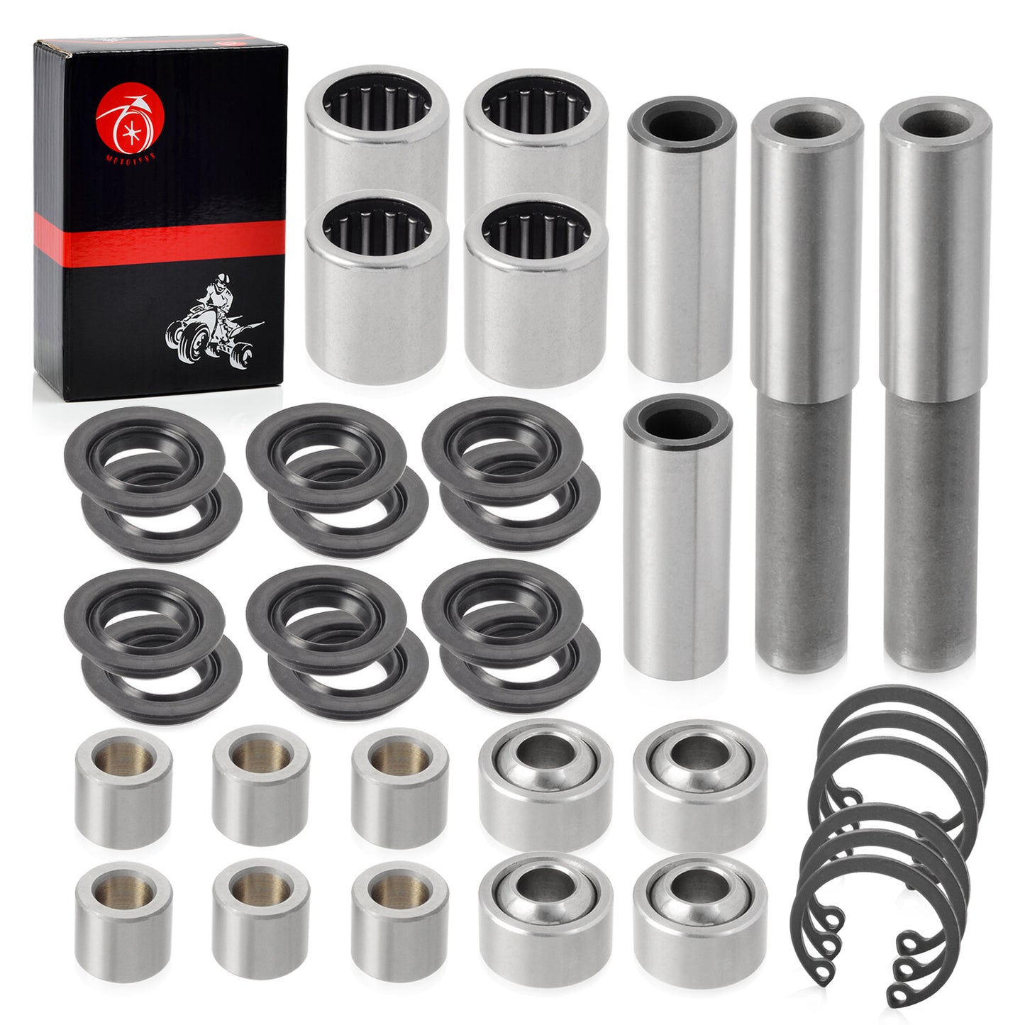 Front Upper Lower Arm Bearing Bushing Seal for Kawasaki Brute Force (2003–2023)