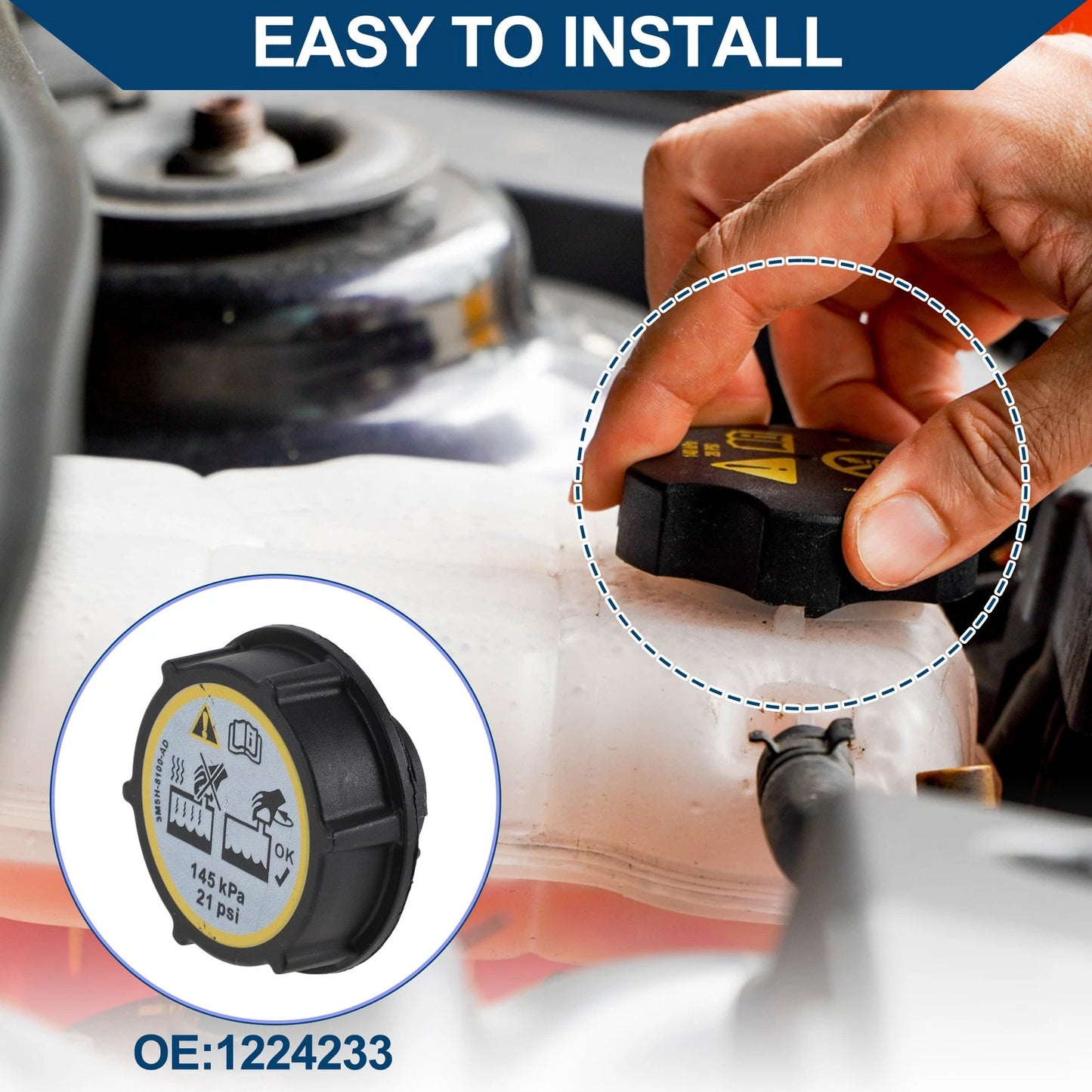 Coolant Cap for Ford Mustang GT F150 V6 V8 Escape Ranger Focus