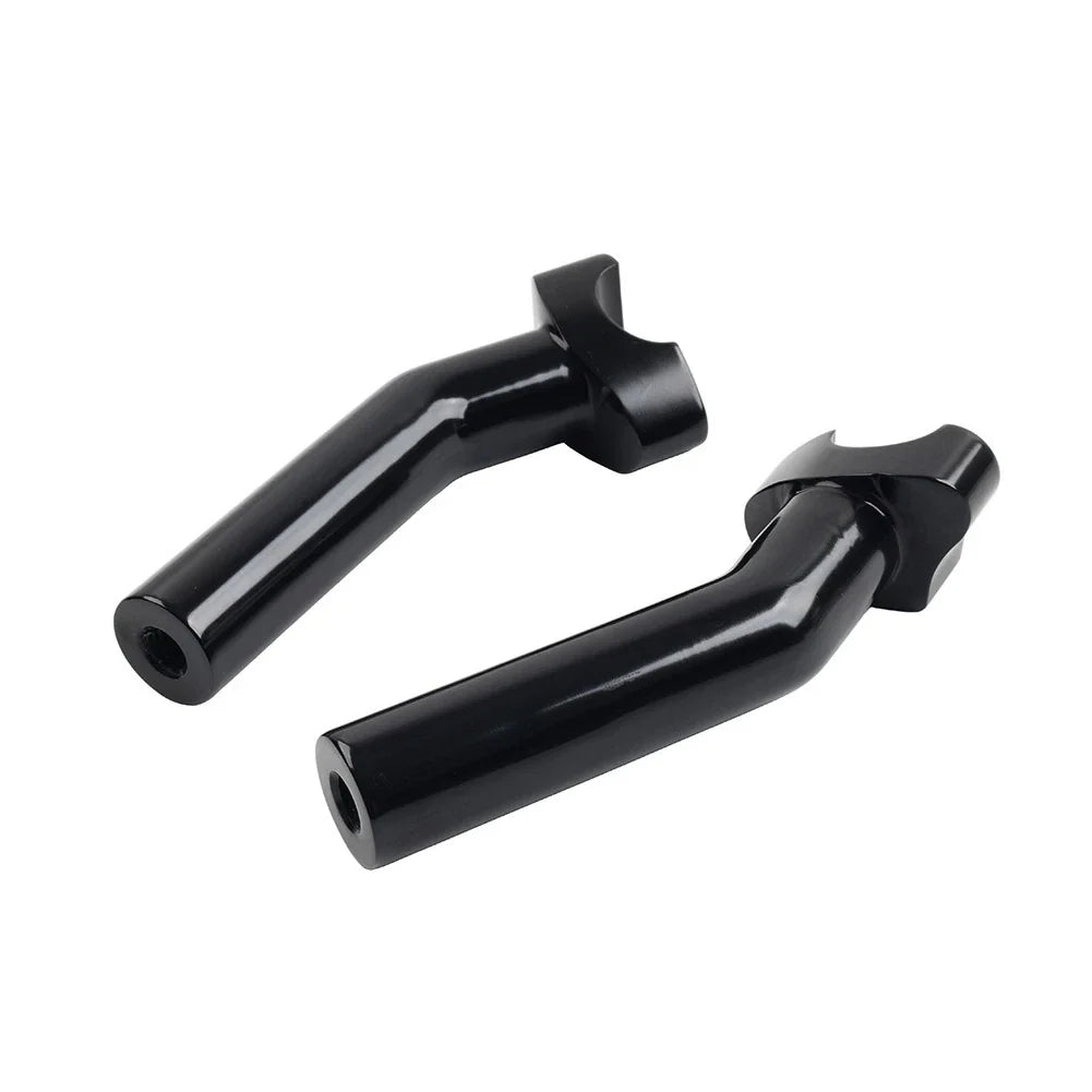 6" CNC Pullback Handlebar Risers Black for Harley Dyna Softail Sportster (2004-2023)