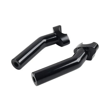 6" CNC Pullback Handlebar Risers Black for Harley Dyna Softail Sportster (2004-2023)