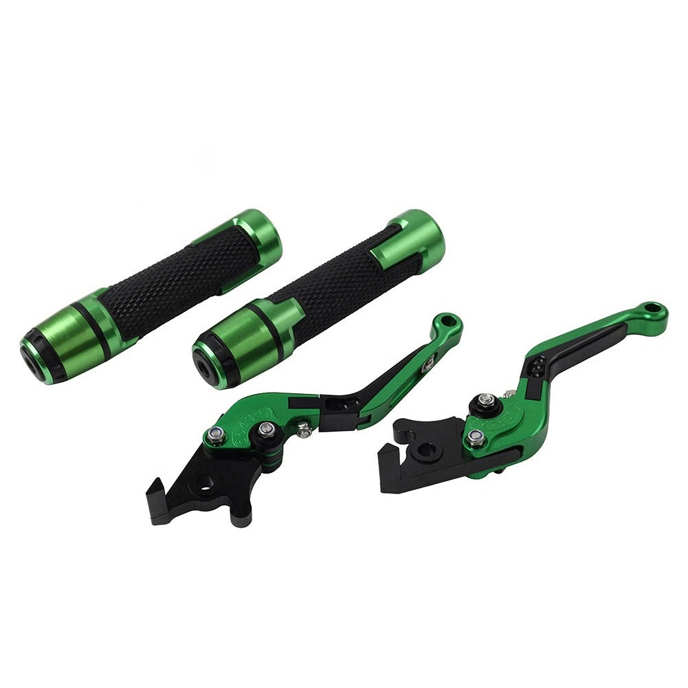 CNC Brake Clutch Levers Set for Kawasaki Ninja 650R Z650 (2006–2023) Green
