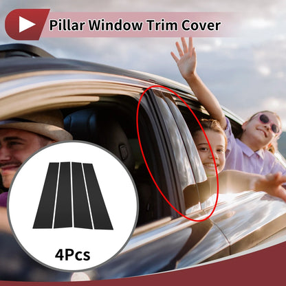 Black Door Pillar Window Trim 4 x Pcs for Lexus GS (2013-2021)