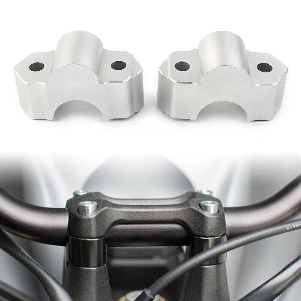 22mm Handlebar Riser Mount Clamps Chrome for Kawasaki Versys 1000 (2015–2018)