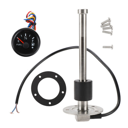 Fuel Sending Unit and Gauge Kit 240-33 Ohm for Boat Car Vehicle (165mm)