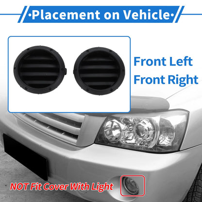 Front Bumper Fog Light Cover 8148248020 for Toyota Highlander (1 Pair)