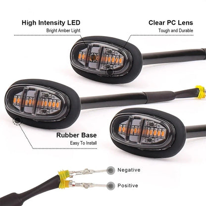 Raptor-Style Smoked Lens Amber LED Front Grille Running Lights for Ford F-150