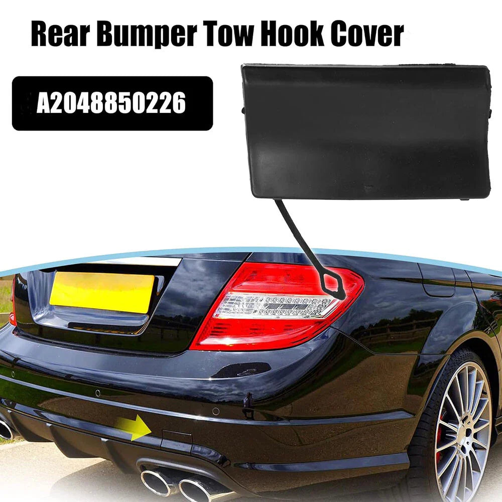 Rear Bumper Tow Hook Eye Cap Cover for Benz C280 C300 C350 C63 AMG (2008-2015)