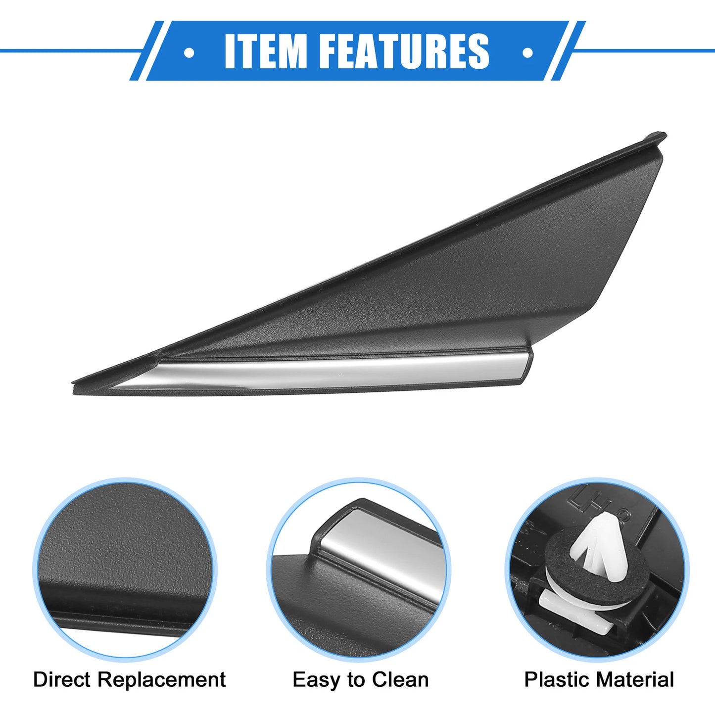 Left Mirror Corner Triangle Fender Cover for Hyundai Elantra (2017–2020) No. 861803X600
