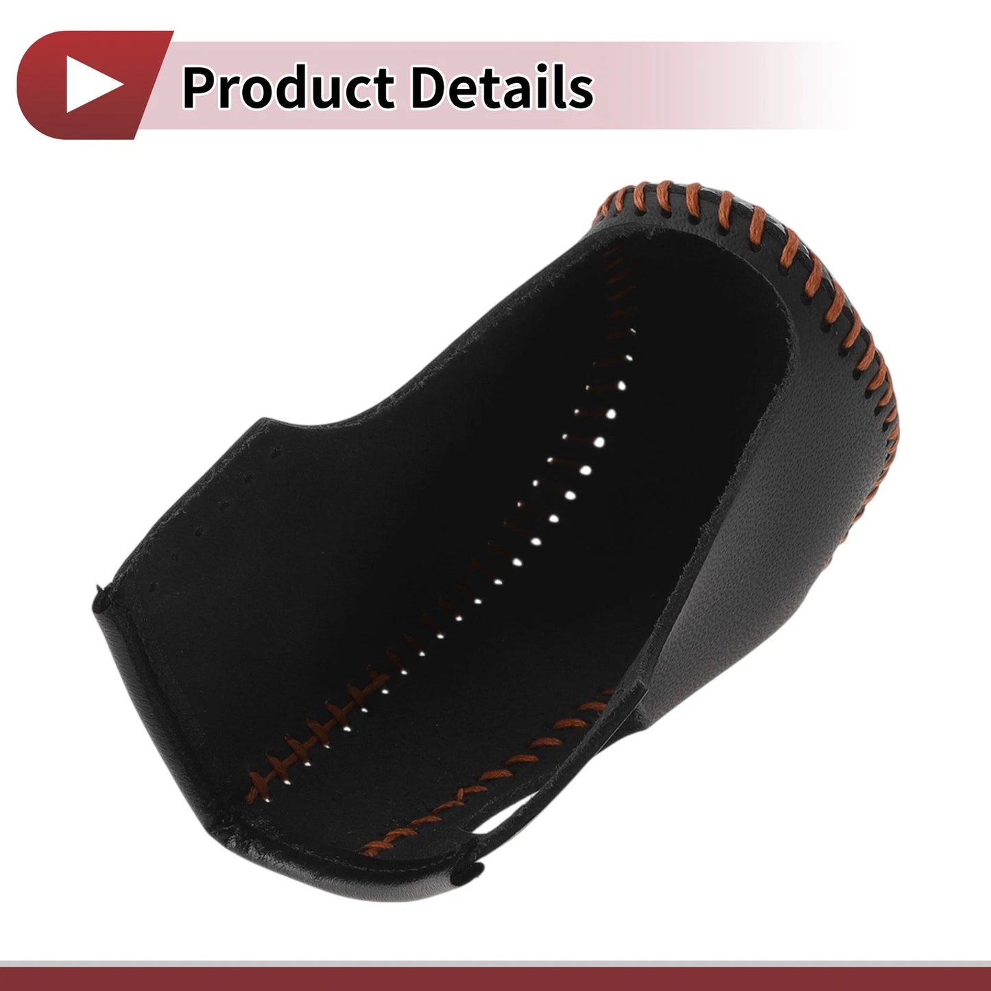 Gear Shift Knob Cover for Nissan Murano (2009–2013) Black Brown Faux Leather