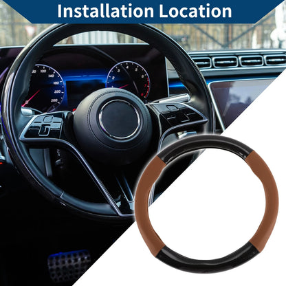 Steering Wheel Cover   - PU Leather, 14.96"