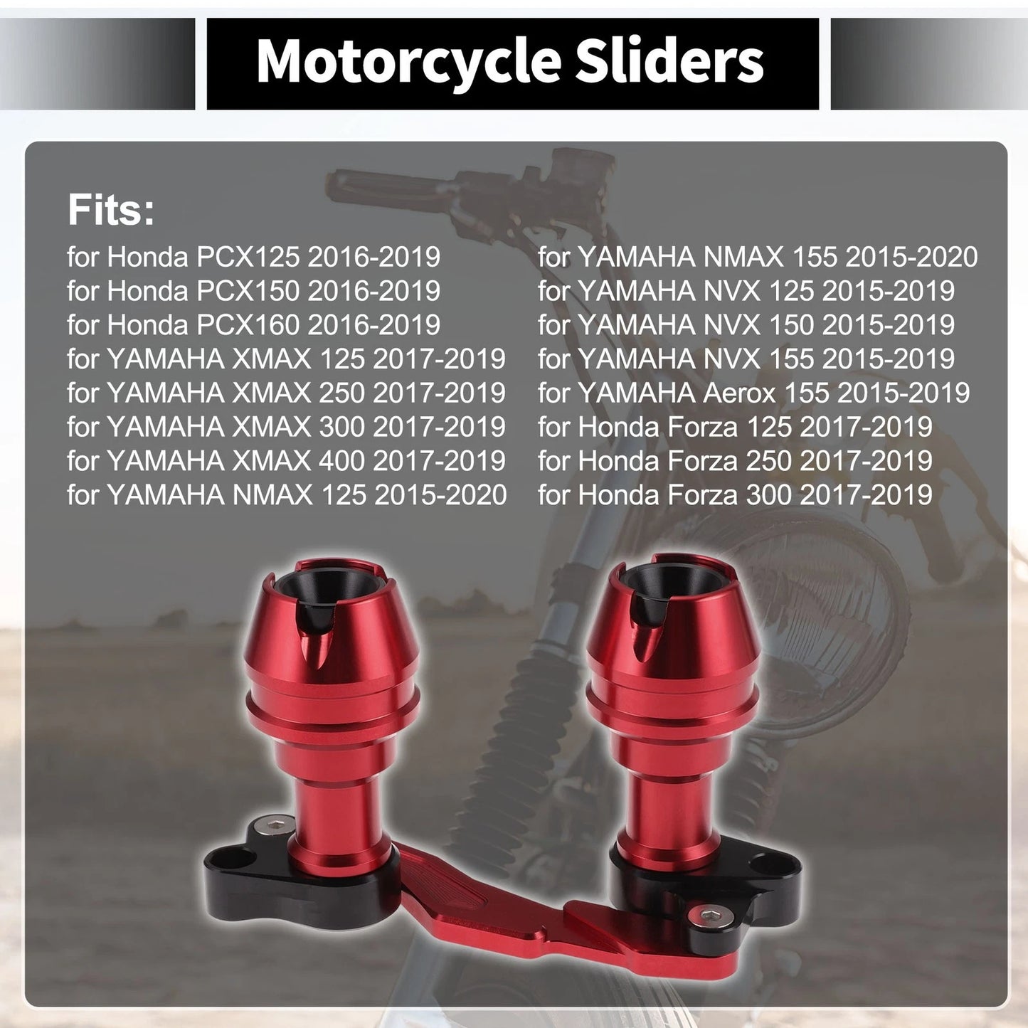 Frame Slider Anti-Crash Protector for Motorcycles 175mm Aluminum Alloy Red