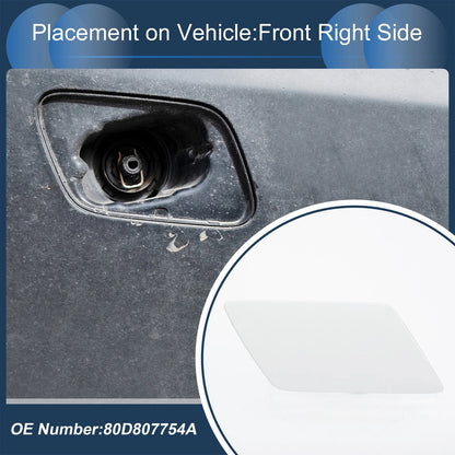 Front Right Washer Nozzle Cover Cap for Audi Q5L (2018–2020) 80D807754A White