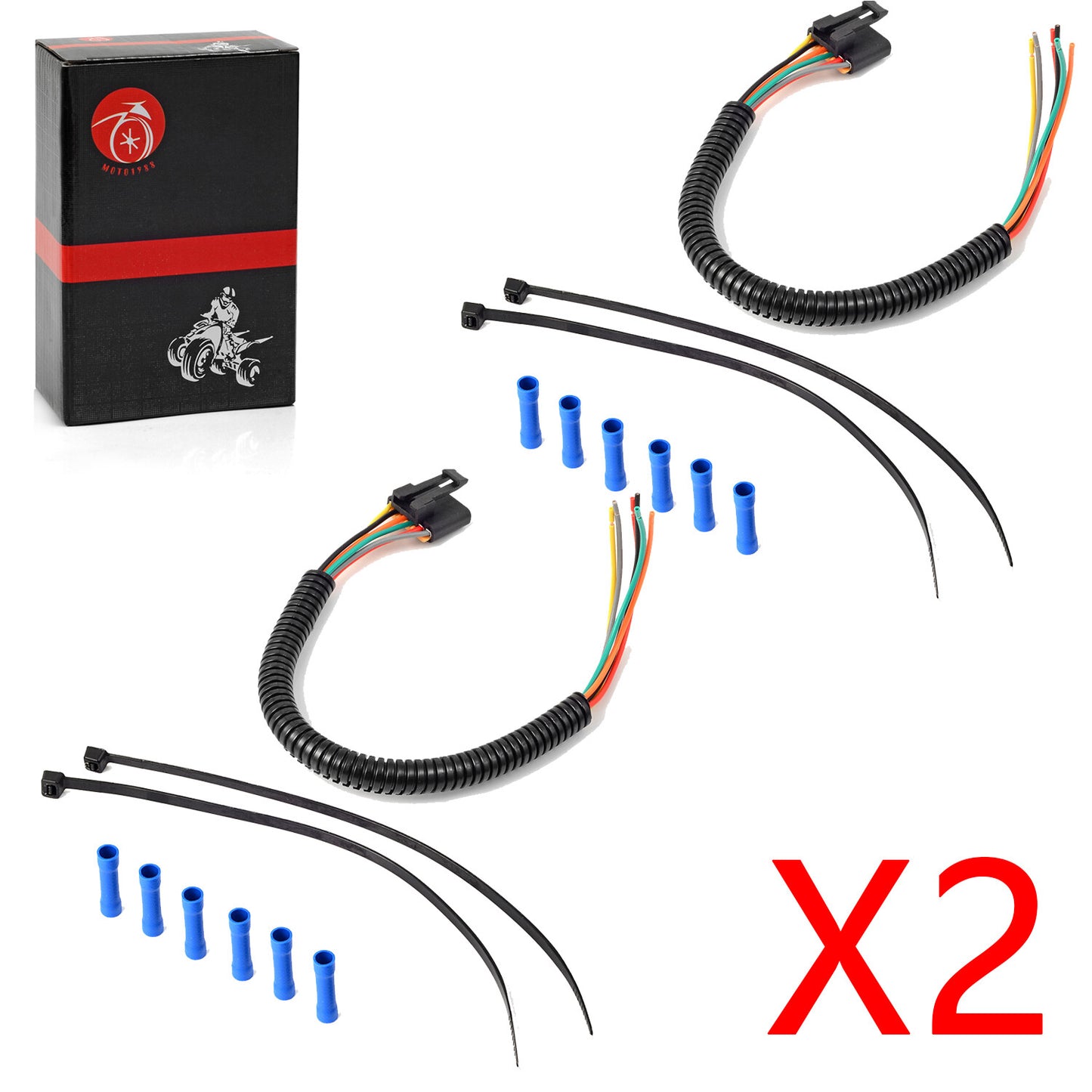 2X Handlebar Controls Pigtail Harness for Polaris Sportsman (2000–2023)