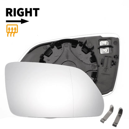 Right Side Heated White Mirror Glass for Skoda Octavia (2004–2008)