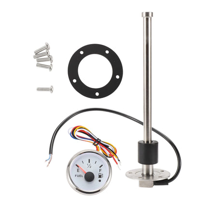Fuel Sending Unit and Gauge Kit 0-190 Ohm for Boat Car Truck (0-190)